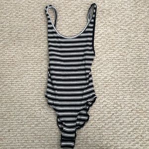 Urban Outfitters Striped Low Back Bodysuit